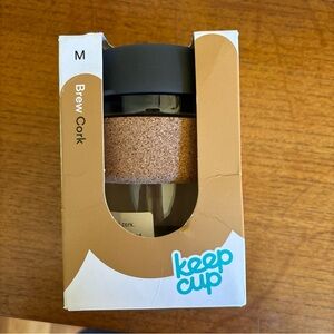 Brand new glass and cork Keep Cup size M 12oz